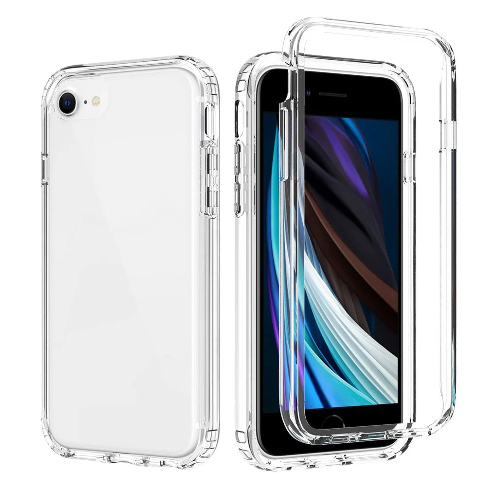 High Transmittance Hybrid Phone Case Cover for iPhone 6 4.7-inch / 7 4.7 inch/8 4.7 inch/SE (2020)/SE (2022) - Transparent - 7