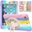 PC + Silicone Well-Protected Shock-Proof Tablet Cover with Rotary Kickstand for iPad Mini 1/2/3 - Pink - 1