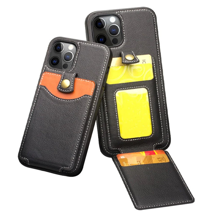 QIALINO Business Style Leather + TPU Card Holder Phone Case for iPhone 12 Pro Max - 2