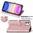 Imprinting Cat Dog Pattern Design Magnetic Leather Stand Case for iPhone 11 6.1-inch - Rose Gold - 3