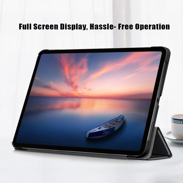 Tablet PU Leather Case Tri-fold Stand Case for iPad Pro 11-inch (2021) / (2020) / (2022) / Air (2020) / Air (2022) - Black - 5