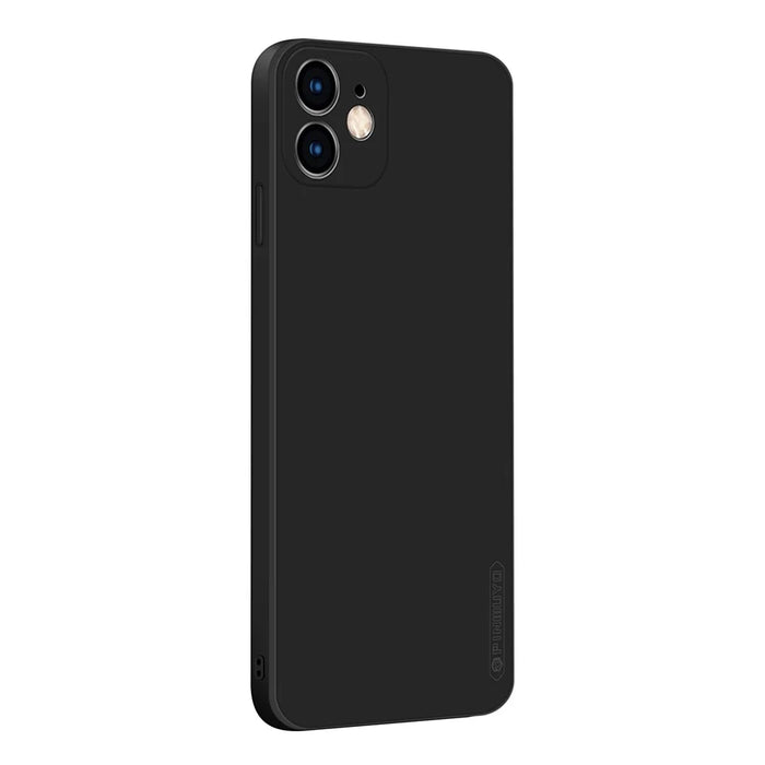 PINWUYO Soft Silicone Protective Mobile Phone Back Case Cover for iPhone 12 - Black - 1