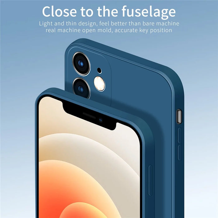 PINWUYO Soft Silicone Protective Mobile Phone Back Case Cover for iPhone 12 - Black - 6