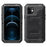 Silicone+Metal Full Protection Shockproof Waterproof Cover for iPhone 12 - Black - 1