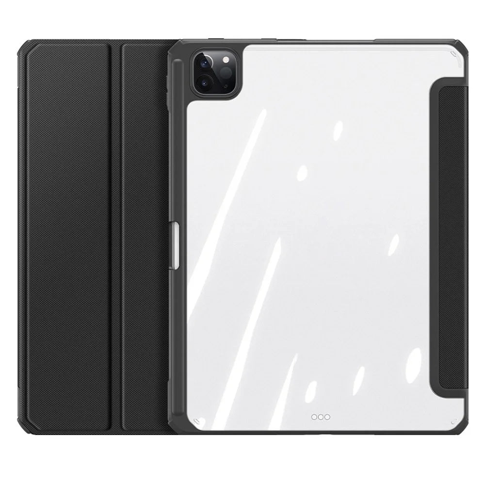 DUX DUCIS TOBY Series Tri-fold Stand Smart Premium Leather Tablet Case Cover for iPad Pro 12.9 (2022) / (2021) / (2020) / (2018) - Black - 2