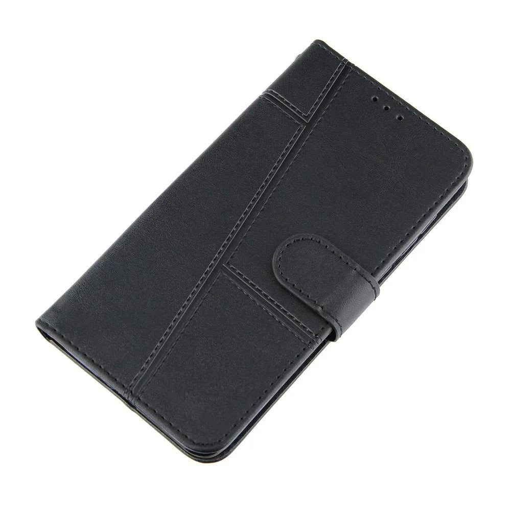 Splicing Leather Phone Cover Stand Case with Wallet for iPhone 6 Plus 5.5 inch/7 Plus 5.5 inch/8 Plus 5.5 inch - Black - 4