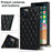 Chain Lanyard Stitching Rhombus Shock-Proof Protective Phone Case for iPhone 12 Pro Max - Black - 7