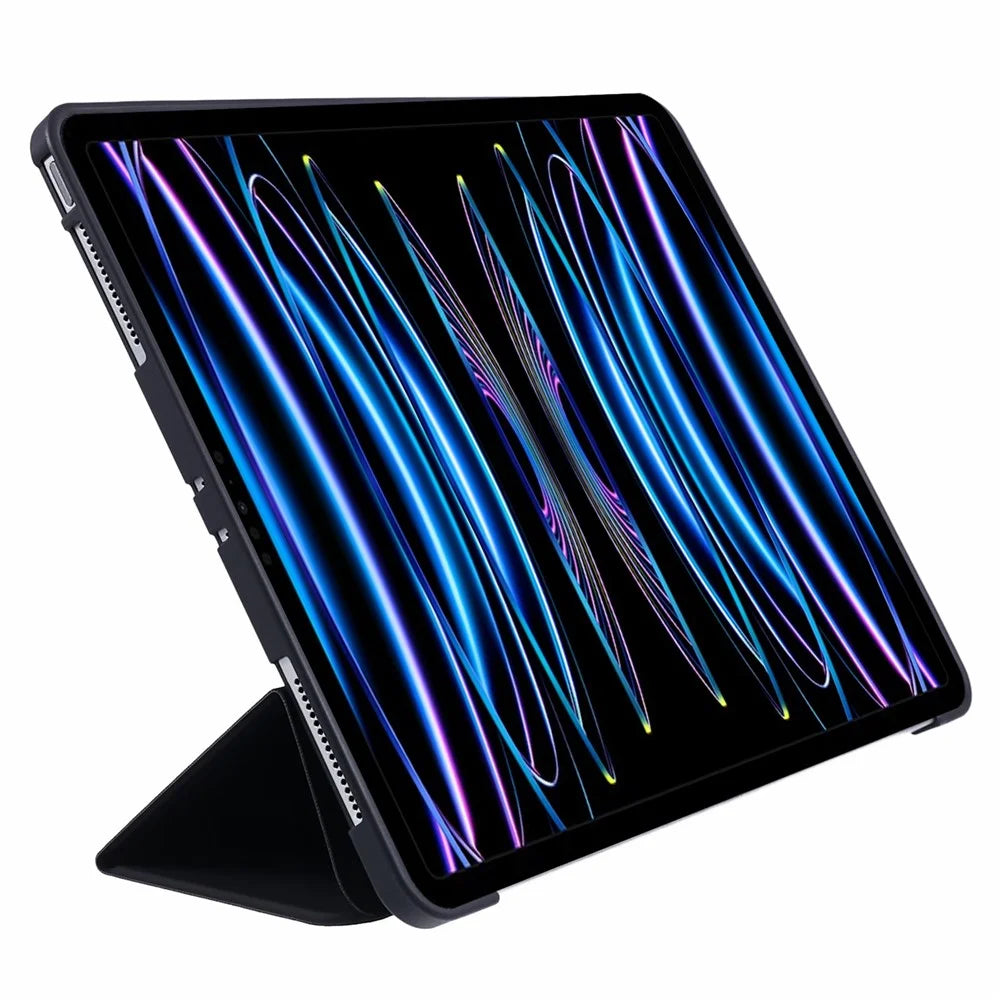 Tri-Fold Stand Shockproof TPU Leather Tablet Smart Cover Case Shell for iPad Air 13 (2026) / (2025) / (2024) / Pro 12.9-inch (2022) / (2021) / (2020) - Black - 5