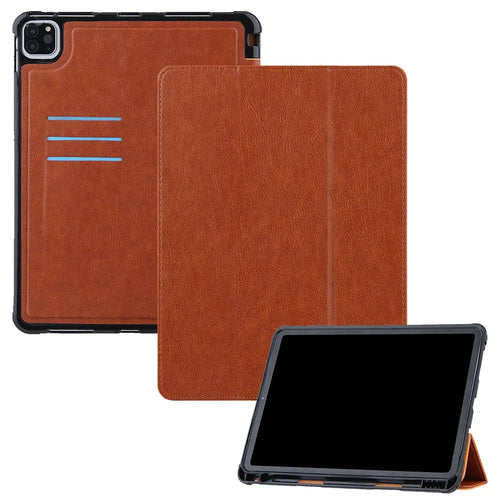 Leather Tablet Cover for iPad Air 11 (2026) / (2025) / (2024) / Pro 11 (2022) / (2021) / (2020) / (2018)  / Air (2020) / (2022) - Brown - 1