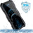 Shockproof + Dropproof + Dustproof Functions Metal Hybrid Protector Case + Tempered Glass Film for iPhone 12/12 Pro - Black - 3