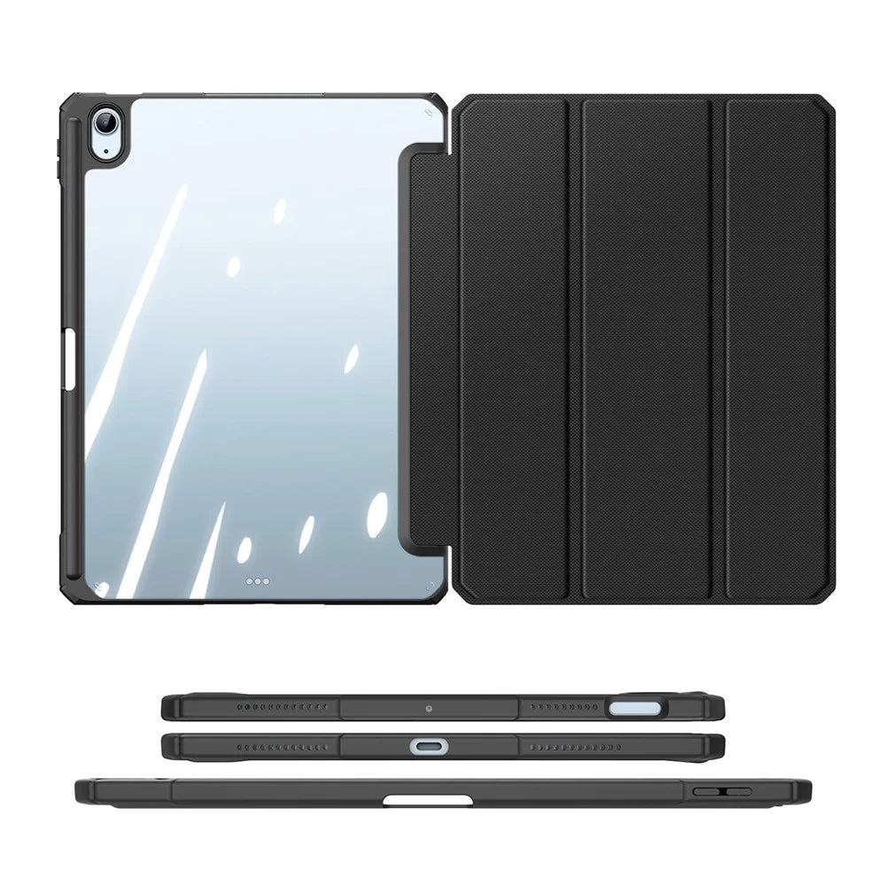 DUX DUCIS TOBY Series Leather Tri-Fold Cover Stand Case for iPad Air 11 (2026) / (2025) / (2024) / Air (2020) / Air (2022) - Black - 4