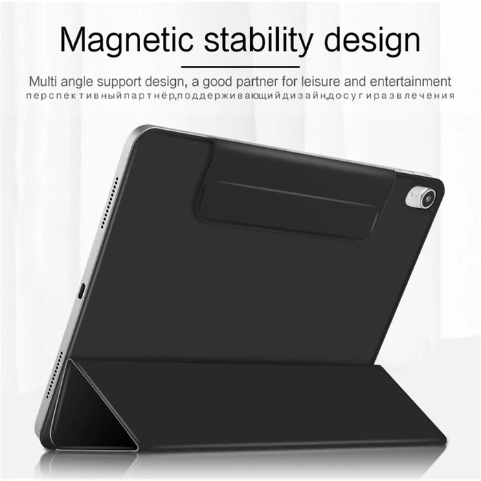 Thickened Strong Magnet Frameless Leather Tablet Cover for iPad Air (2020)/Air (2022) - Black - 4