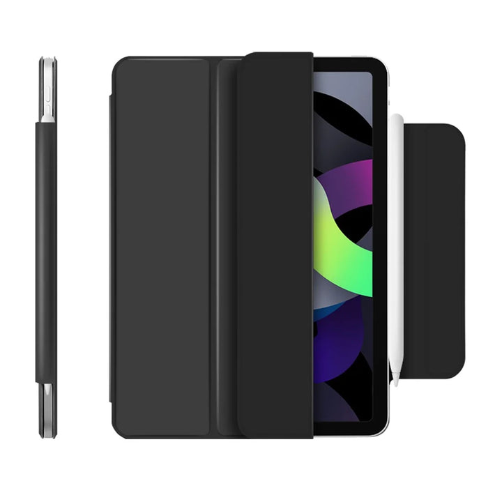 Thickened Strong Magnet Frameless Leather Tablet Cover for iPad Air (2020)/Air (2022) - Black - 6