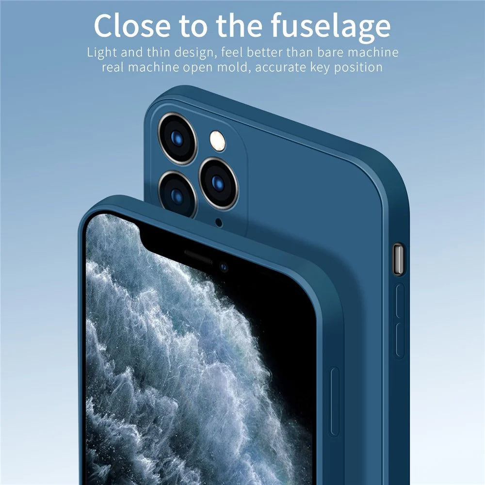 PINWUYO Soft Silicone Precise Cut-Out Cell Phone Case Cover Protector for iPhone 11 Pro Max - Blue - 4