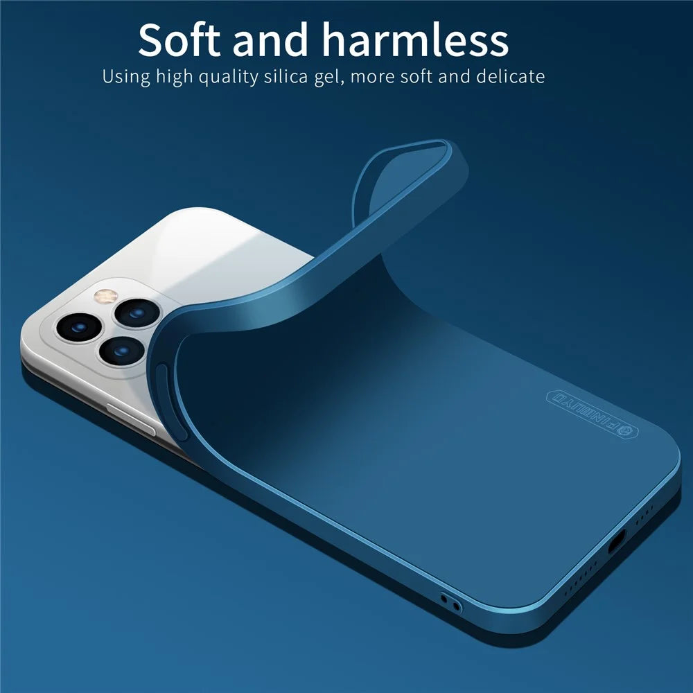 PINWUYO Soft Silicone Precise Cut-Out Cell Phone Case Cover Protector for iPhone 11 Pro Max - Blue - 5