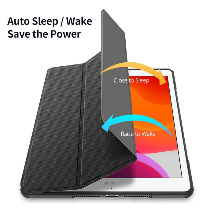DUX DUCIS TOBY Series Business Style Leather Tablet Case Tri-fold Stand Cover for iPad 10.2 (2021)/(2020)/(2019) - Black - 5