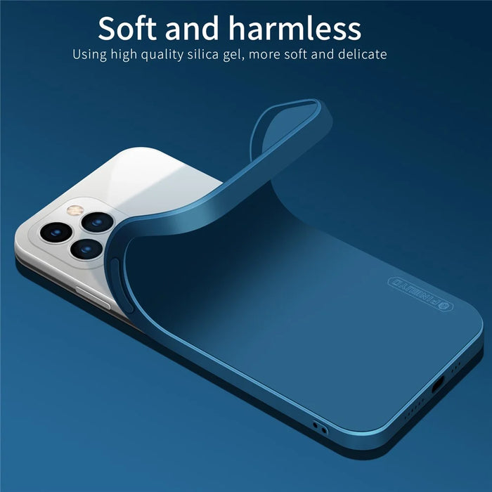 PINWUYO Flexible Silicone Mobile Phone Back Case Cover for iPhone 11 Pro - Blue - 7