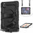 Rugged Heavy Duty PC + Silicone Shockproof 360° Rotating Kickstand Cover with Handle Hand Grip and Shoulder Strap for iPad Pro 11-inch (2021) / (2022) - Black - 1