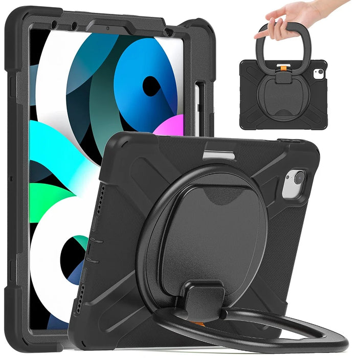PC + Silicone Kickstand Case for iPad Air 11 (2026) / (2025) / (2024) / Air (2020) / (2022) / Pro 11 (2022) /  (2021) / (2020) / (2018) - Black / Black - 1