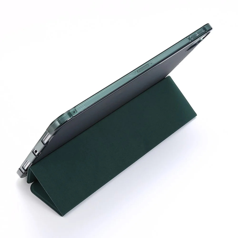 TPU + PU Leather Stand Smart Tablet Case for iPad Pro 11-inch (2021) - Dark Green - 7