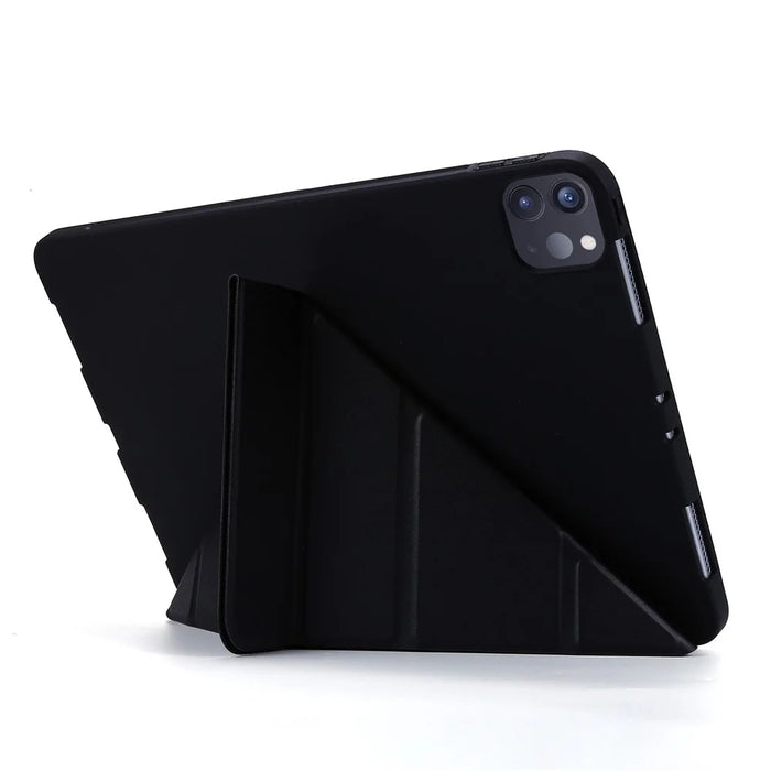 Auto Wake/Sleep Deformable Silicone + PU Leather Stand Tablet Cover for iPad Pro 11-inch (2021) - Black - 4