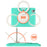 Rotary Kickstand Tablet Cover for iPad Air 11 (2026) / (2025) / (2024) / Air (2020) / (2022) / Pro 11 (2022) / (2021) / (2020) / (2018) - Aqua / White - 5