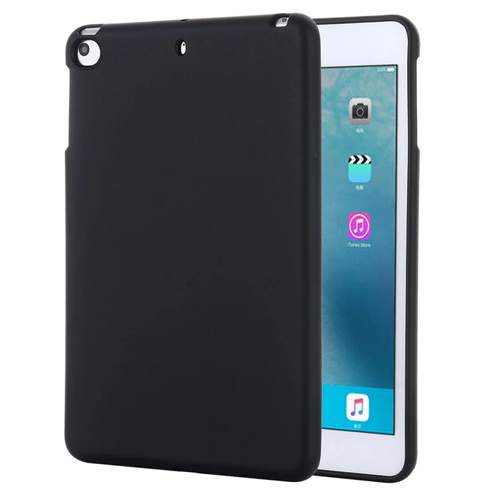 Liquid Silicone Soft Tablet Case Protective Shell for iPad mini (2019) 7.9 inch/mini 4  - Black - 1