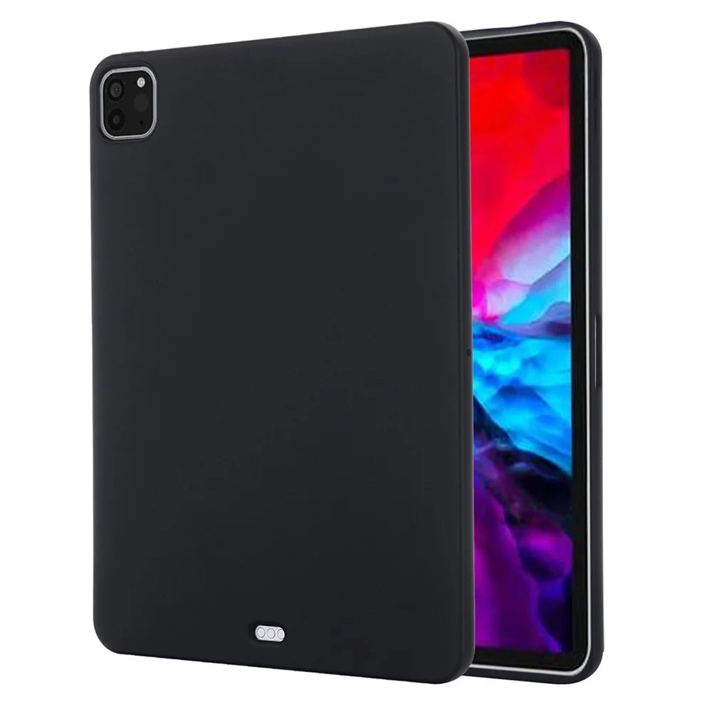 Solid Color Liquid Silicone Tablet Case Cover for iPad Pro 11-inch (2022) /  (2020) / (2018) - Black - 1