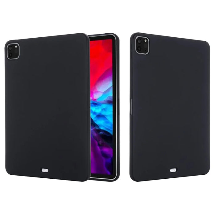 Solid Color Liquid Silicone Tablet Case Cover for iPad Pro 11-inch (2022) /  (2020) / (2018) - Black - 3