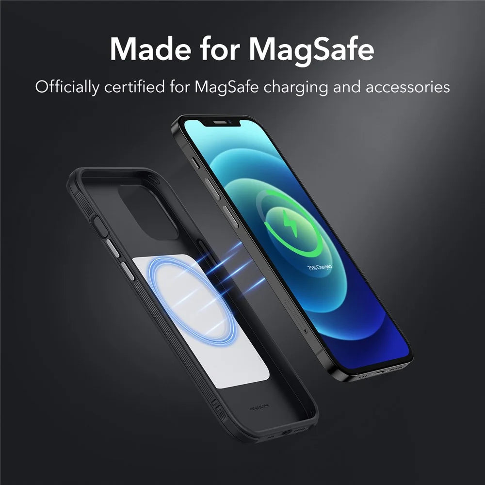 ESR Metro Vegan Magnetic Charging Cover Genuine Leather Phone Case Compatible with MagSafe MFM Case for iPhone 12 6.1 inch / 12 Pro 6.1 inch - 2
