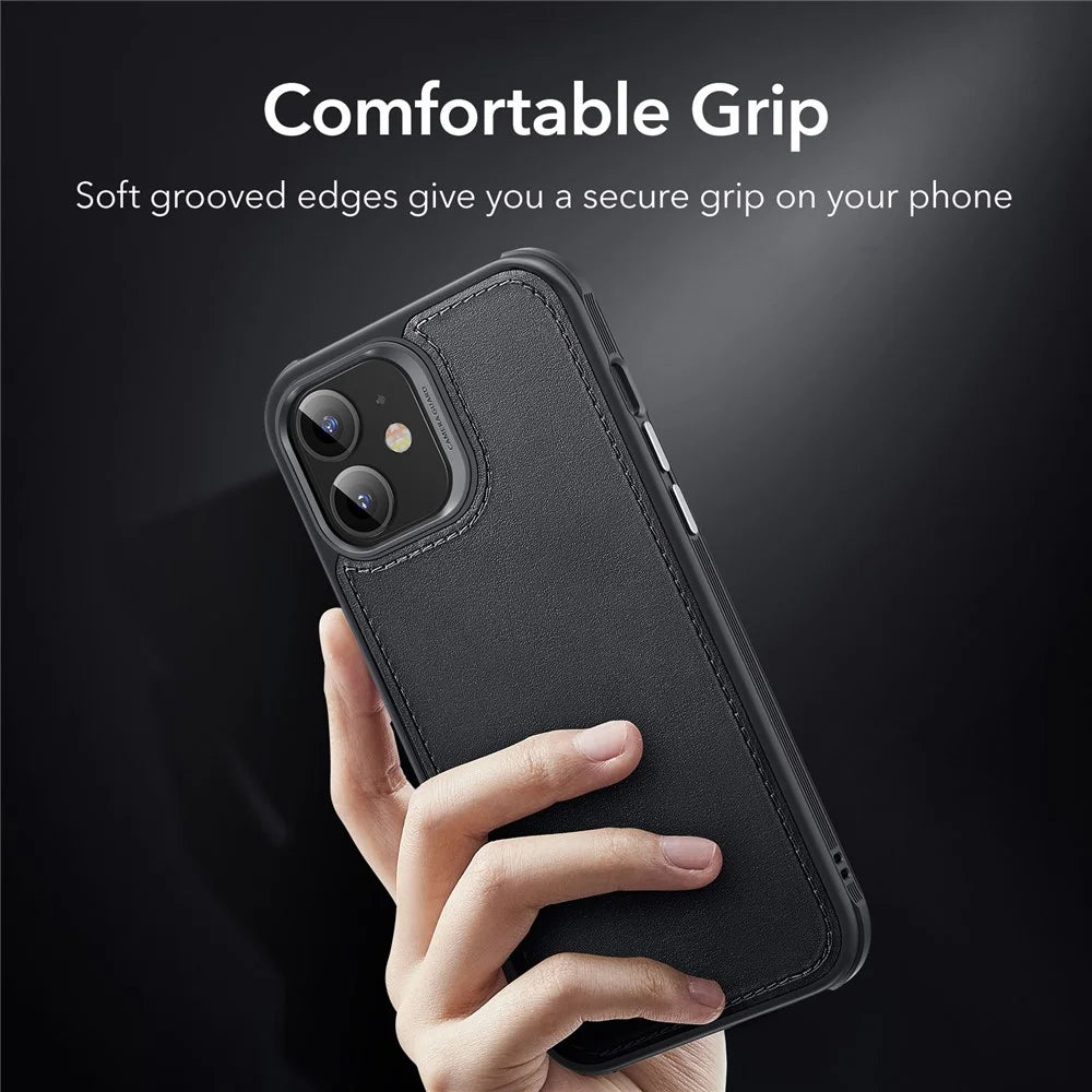 ESR Metro Vegan Magnetic Charging Cover Genuine Leather Phone Case Compatible with MagSafe MFM Case for iPhone 12 6.1 inch / 12 Pro 6.1 inch - 7