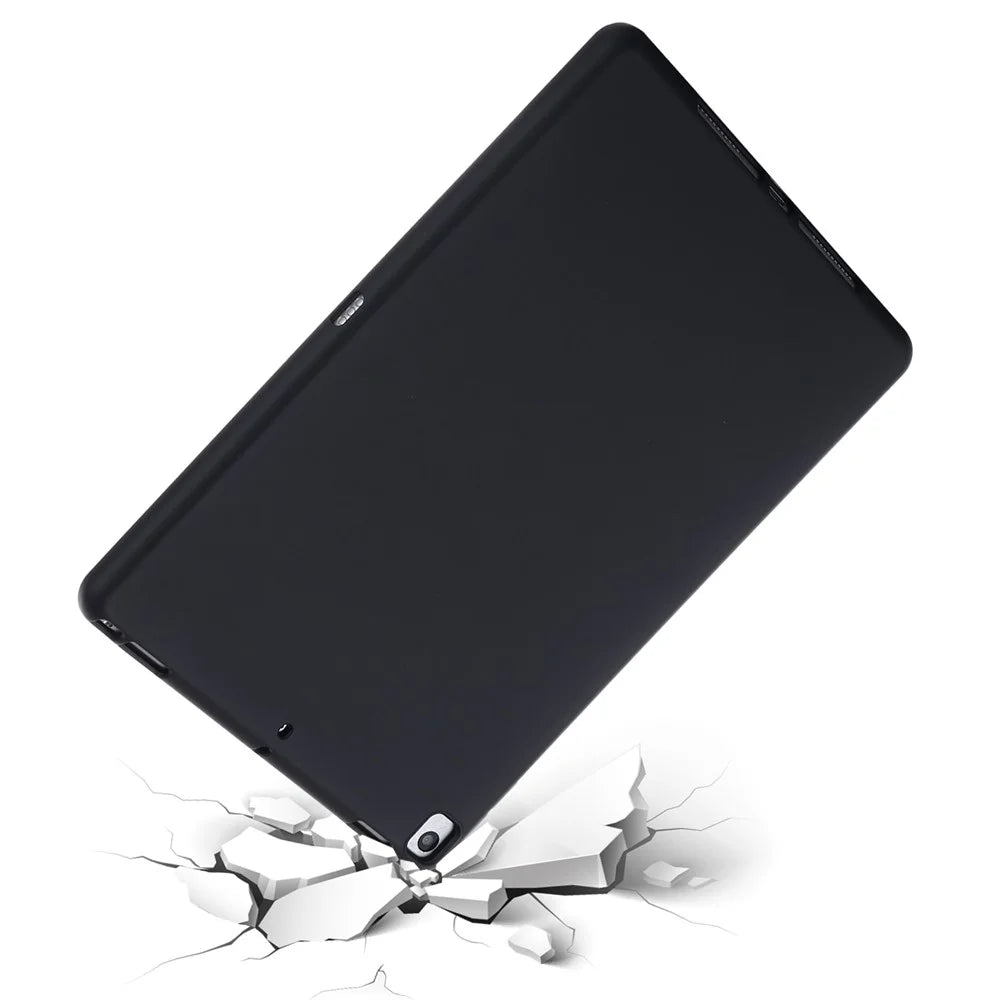 Liquid Silicone Gel Rubber Shockproof Slim Shell Full Body Protection Cover for iPad 10.2 (2020)/ (2021) / (2019) - Black - 4
