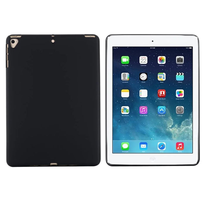For iPad 9.7-inch (2018)/(2017)/iPad 5 Full Body Slim Soft Liquid Silicone Shockproof Protective Case - Black - 2