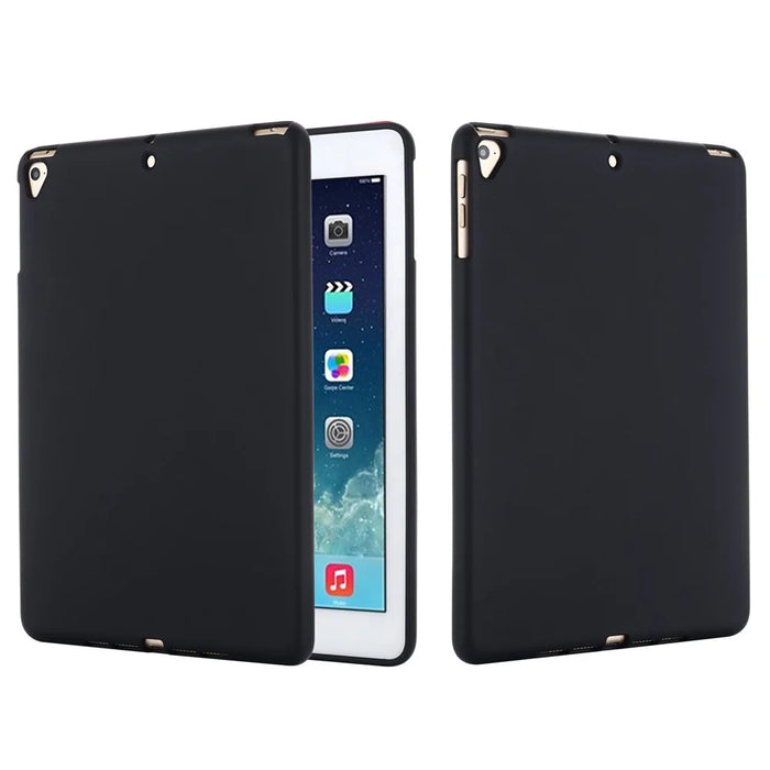 For iPad 9.7-inch (2018)/(2017)/iPad 5 Full Body Slim Soft Liquid Silicone Shockproof Protective Case - Black - 3