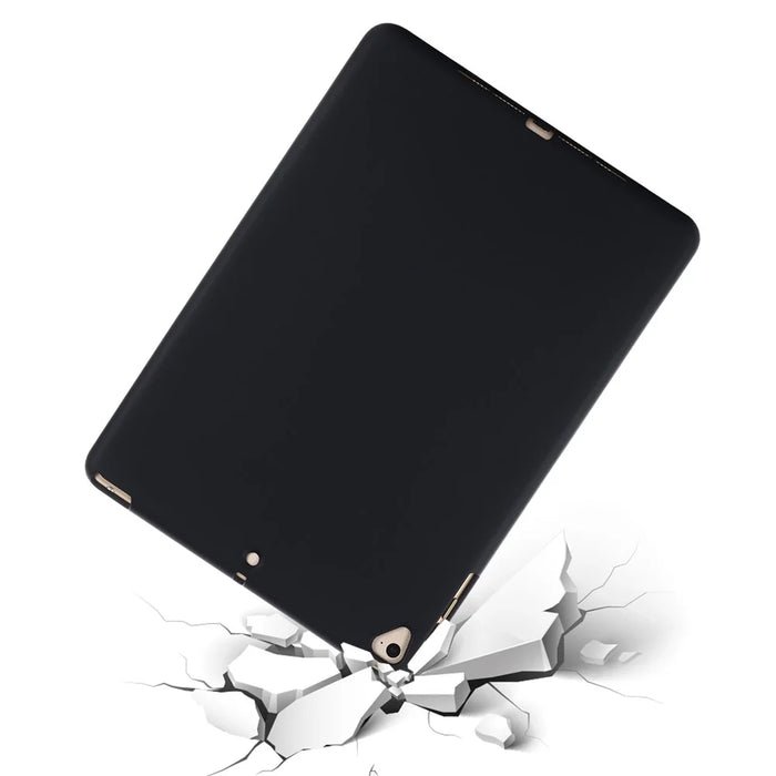 For iPad 9.7-inch (2018)/(2017)/iPad 5 Full Body Slim Soft Liquid Silicone Shockproof Protective Case - Black - 4