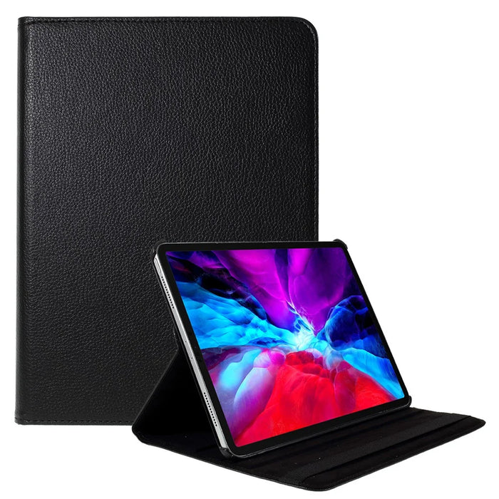 360 Rotating Stand Leather Tablet Case Protector for iPad Air 13 (2026) / (2025) / (2024) / Pro 12.9 (2022) / (2021) / (2020) / (2018) - Black - 1