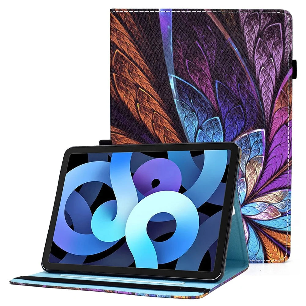 Tablet Case with Card Slots for iPad Air 11 (2026) / (2025) / (2024) / Pro 11(2022) / (2021) / (2020) / (2018) / Air (2020) (2022) - Colorful Flower - 1