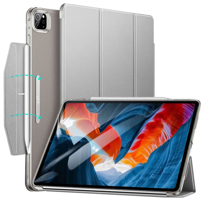 ESR Yippee Series Trifold Convenient Magnetic Attachment Smart Case for iPad Pro 12.9-inch (2022) / (2021) - Milky Way Grey - 1