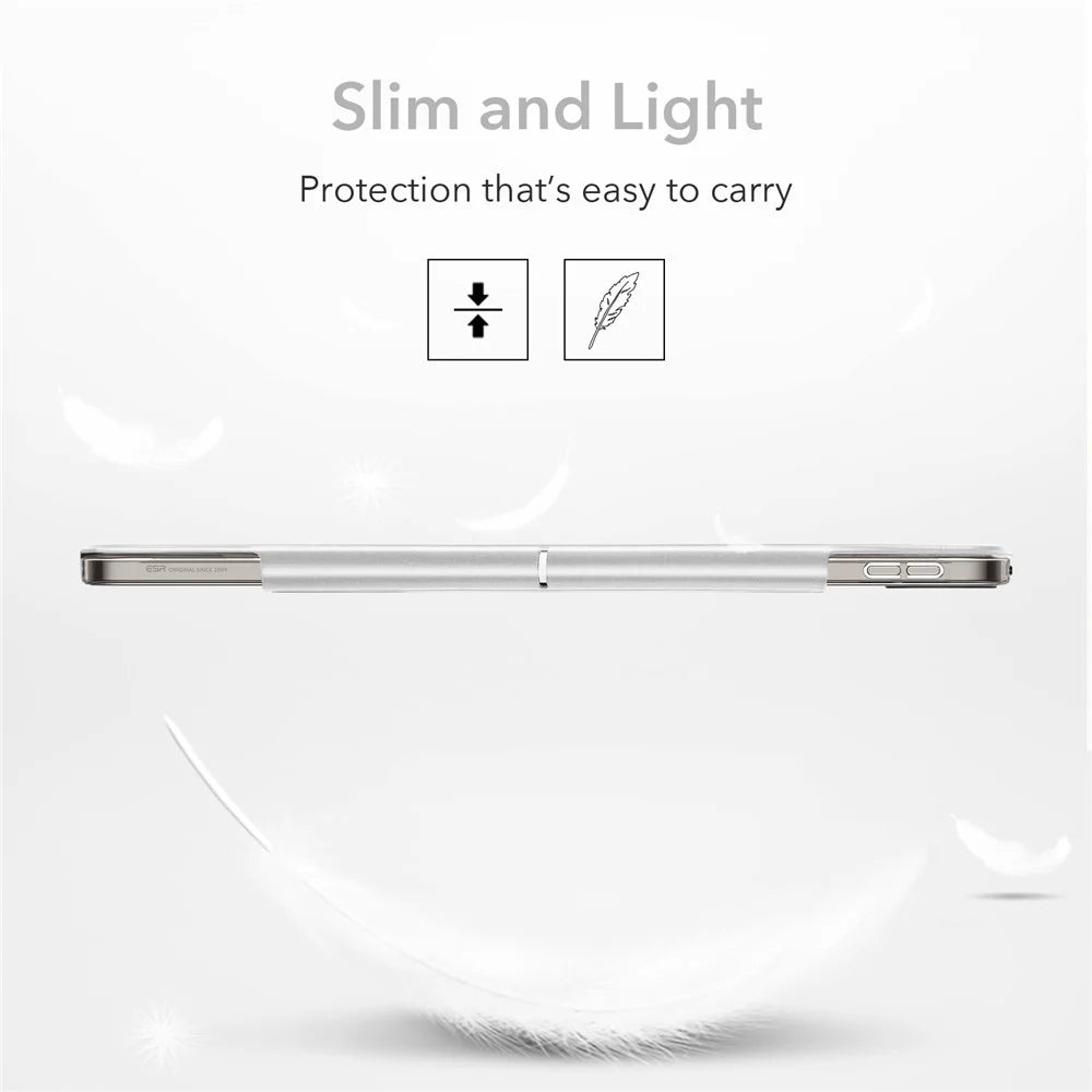 ESR Yippee Series Trifold Convenient Magnetic Attachment Smart Case for iPad Pro 12.9-inch (2022) / (2021) - Milky Way Grey - 7