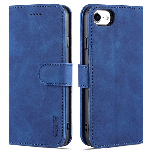 AZNS PU Leather Phone Cover Wallet Case Stand Design for iPhone 7 4.7 inch/8 4.7 inch/SE (2020)/SE (2022) - Blue - 1