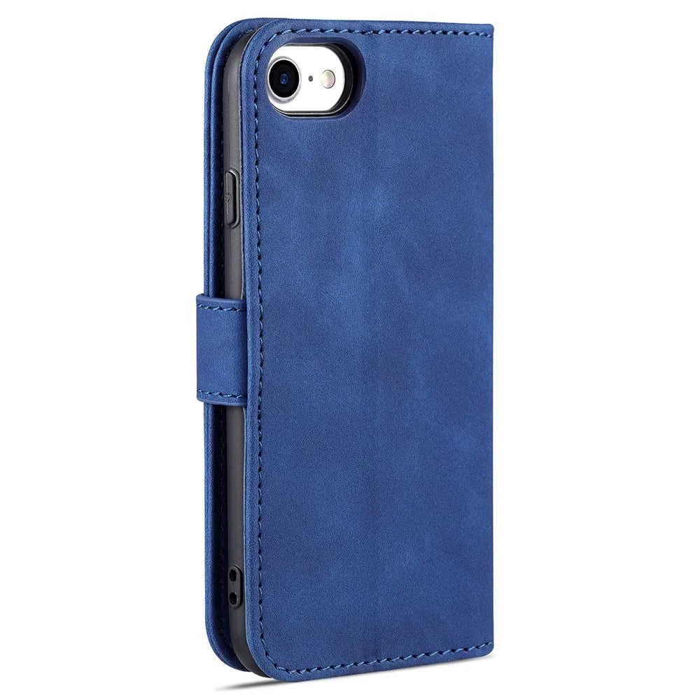 AZNS PU Leather Phone Cover Wallet Case Stand Design for iPhone 7 4.7 inch/8 4.7 inch/SE (2020)/SE (2022) - Blue - 3