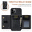DG.MING M2 Series Kickstand Design Magnetic Tri-fold Wallet Leather Phone Case Shell for iPhone 12 Pro Max 6.7 inch - Black - 7
