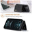 DG.MING M1 Series PU Leather Kickstand Protective Phone Case Shell with Magnetic Tri-fold Wallet for iPhone 12 Pro Max 6.7 inch - Black - 2