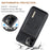 DG.MING M1 Series PU Leather Kickstand Protective Phone Case Shell with Magnetic Tri-fold Wallet for iPhone 12 Pro Max 6.7 inch - Black - 4