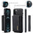 DG.MING M1 Series PU Leather Kickstand Protective Phone Case Shell with Magnetic Tri-fold Wallet for iPhone 12 Pro Max 6.7 inch - Black - 6