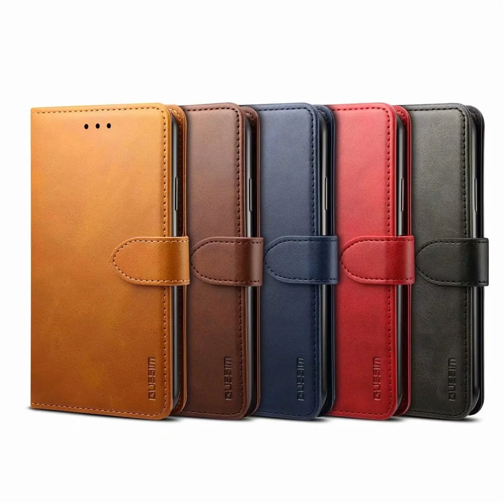 GUSSIM Magnetic Closure Clasp Leather Phone Wallet Stand Case for iPhone 12 6.1 inch/12 Pro 6.1 inch - Blue - 7