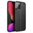 Soft TPU Litchi Texture Phone Back Case for iPhone 13 Pro Max - Black - 1
