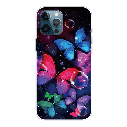 Pattern Printing IMD Workmanship TPU Back Case for iPhone 13 Pro 6.1-inch - Beautiful Butterfly - 1
