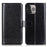 Crazy Horse Texture Design Premium PU Leather Folio Flip Stand Feature Magnetic Closure Case Cover for 	iPhone 13 Pro Max 6.7 inch - Black - 1