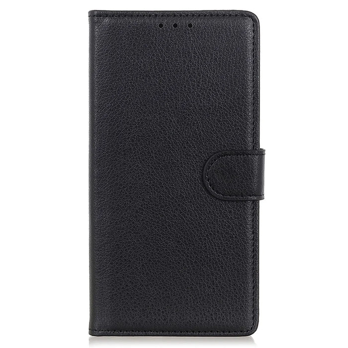 All-round Protection Classic Litchi Texture Leather Wallet Design Stand Case for iPhone 13 Pro 6.1 inch - Black - 2